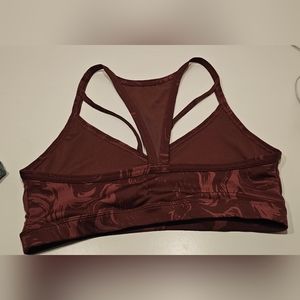 Gymshark GS Power Sports Brasize medium Cherry Brown print